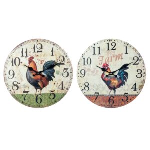 Reloj pared gallo 34cm