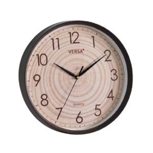 Reloj de pared redondo efecto madera 30,6cm