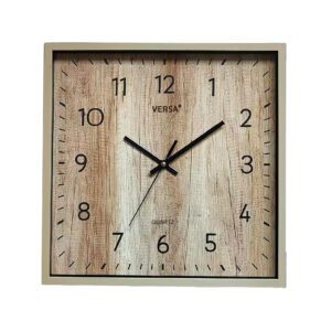 Reloj de pared cuadrado efecto madera 30,8cm