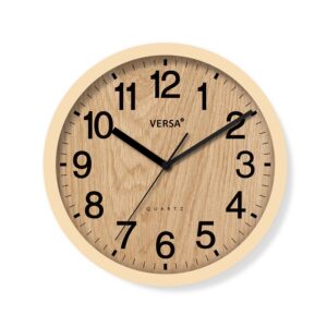 Reloj de pared estilo madera clara 31cm