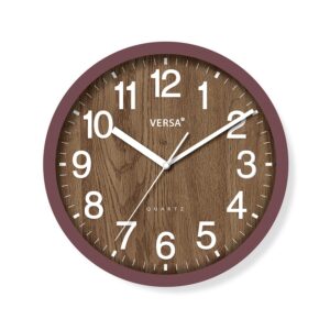 Reloj de pared estilo madera oscura 31cm