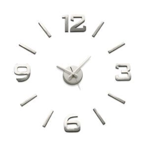 RELOJ PEGATINA ACABADO PLATA