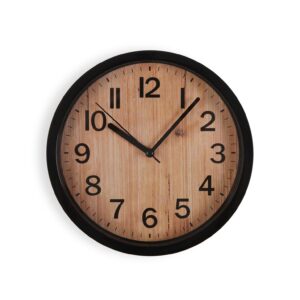 Reloj de pared efecto madera 22cm