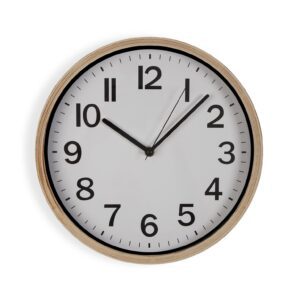 Reloj de pared simil madera 30cm