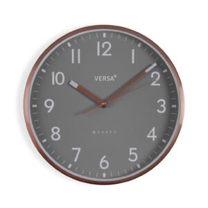 Reloj de pared de metal gris 30cm