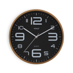 Reloj de pared cristal negro 30cm