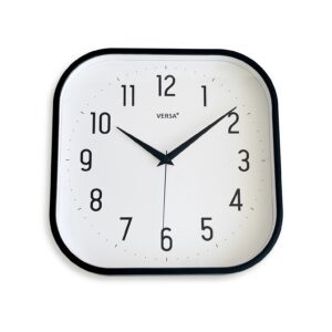 Reloj de pared cuadrado negro 30cm