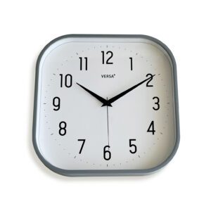 Reloj de pared cuadrado gris 30cm