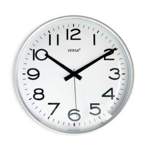 Reloj de pared color plata 25cm