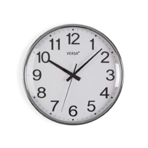 RELOJ PARED GIA PLATEADO 26CM