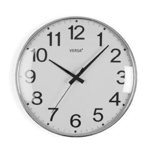 RELOJ PARED GIA PLATEADO 35CM